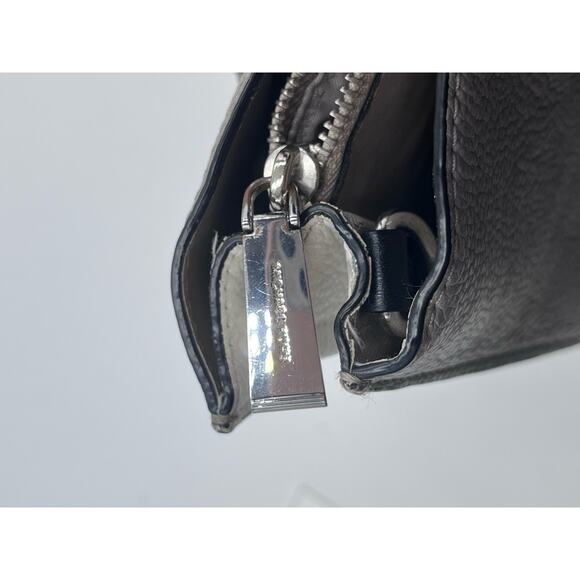 MICHAEL KORS Mercer Black Gray Cream Color-Block Saffiano Leather Tote Bag COA - Picture 9 of 16